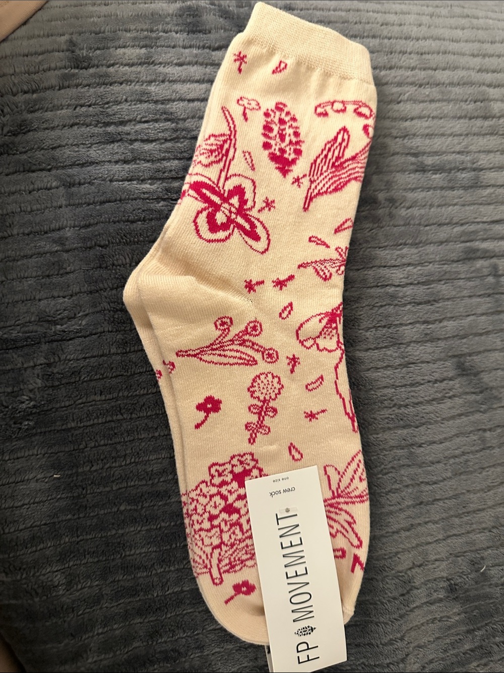 FP Movement Crew Socks in Cream Berry